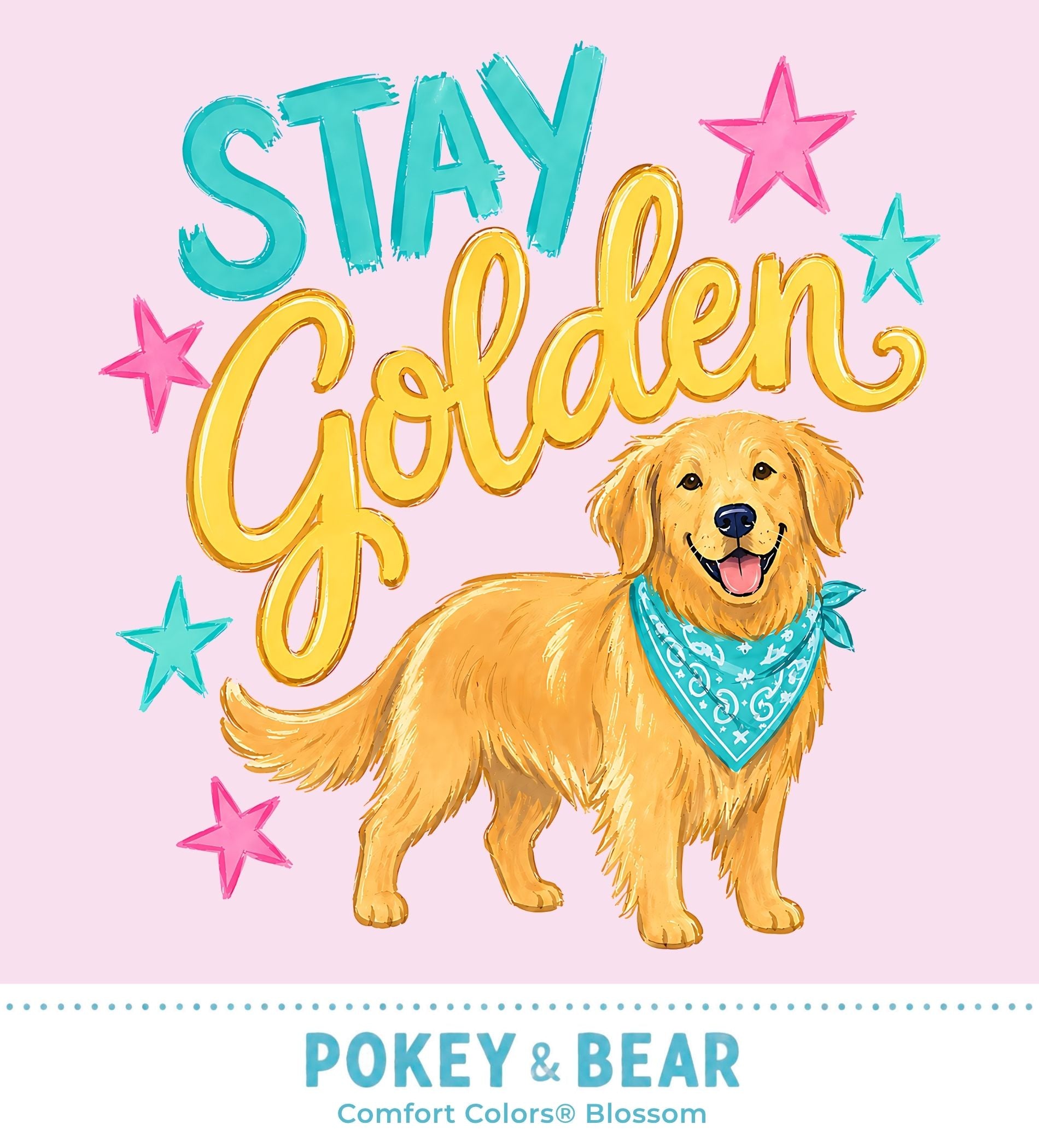 Stay Golden Blue Bandana Png