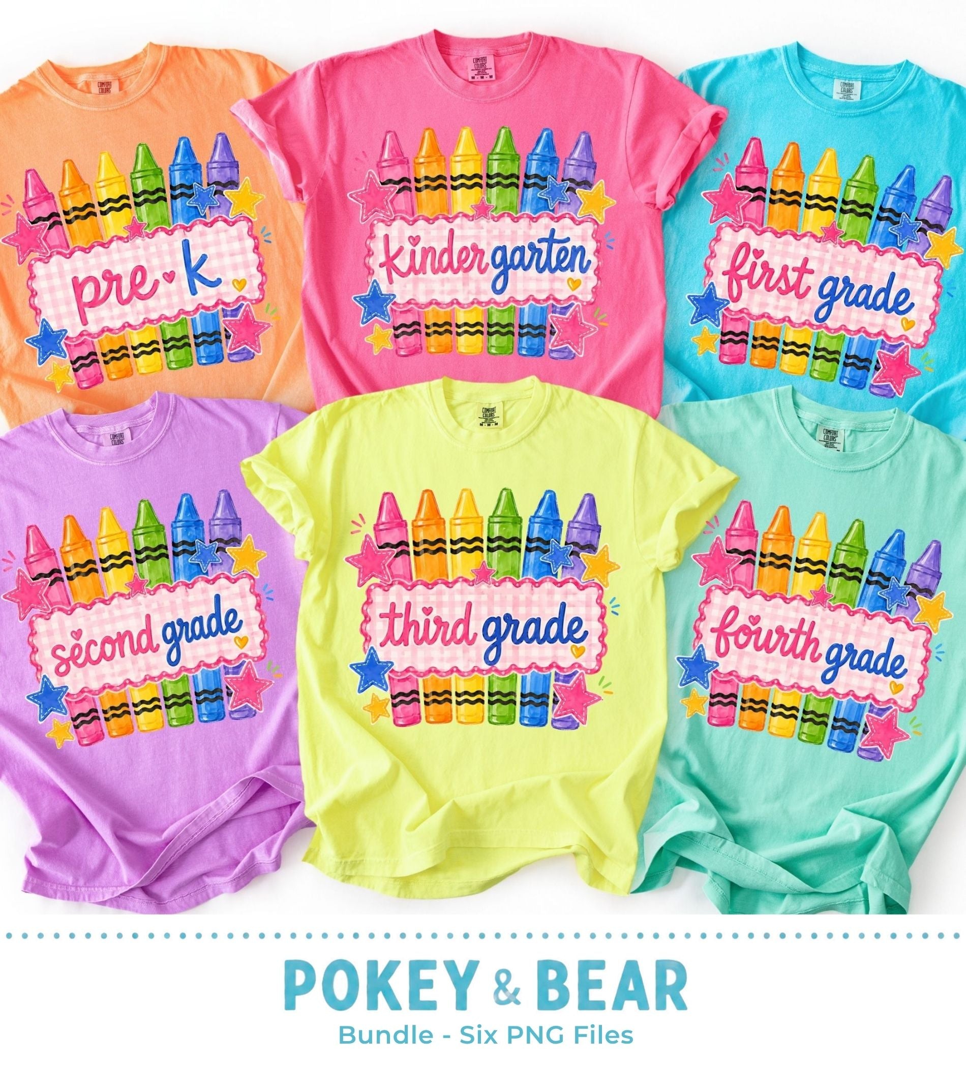 School Grade Level Bundle - Six Pngs